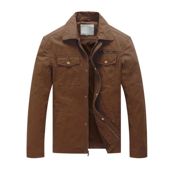 Autumn High Quality Cotton 100% Men's Jacket Printed Windbreaker Coat