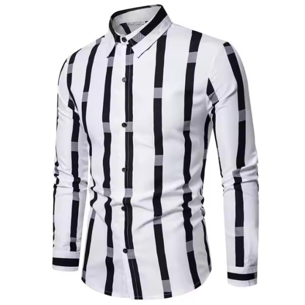 Sale Summer Men's Shirt Long Sleeved Casual Business Fashion Slim