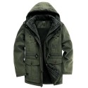 Men's Super Heavy Windbreaker Thick Parka Coats
