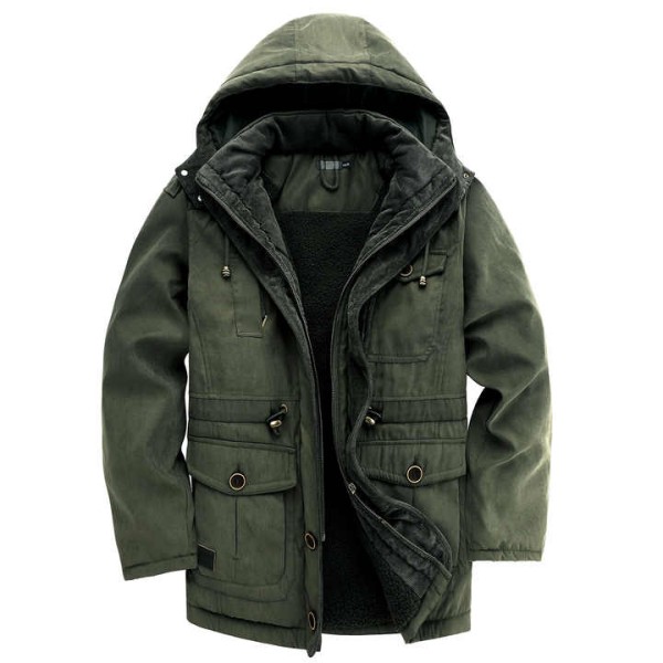 Men's Super Heavy Windbreaker Thick Parka Coats