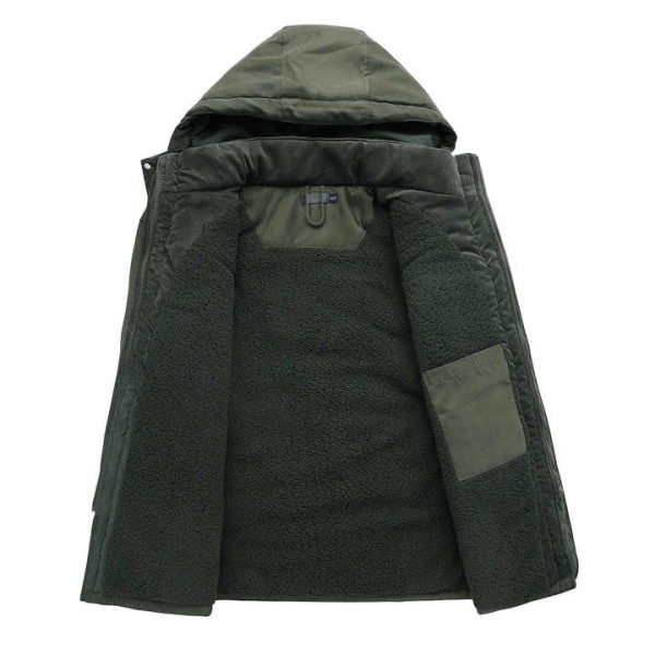 Men's Super Heavy Windbreaker Thick Parka Coats