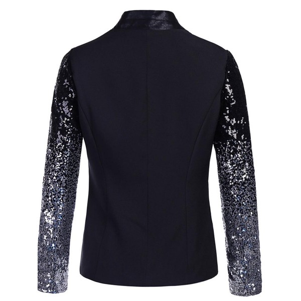 Sequins Gradient Asymmetric Slim Women's Blazer