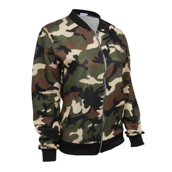 Zipper Camouflage Versatile Women's Jacket