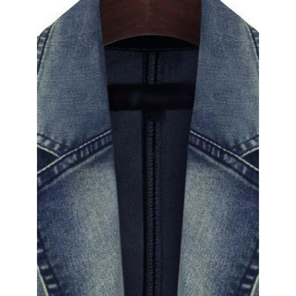 Slim Lapel Denim Women's Jacket