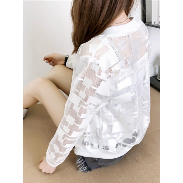 Lace Hollow Long Sleeves Women's Jacket