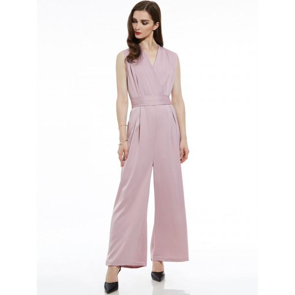 Slim Plain Wide Legs Women's Jumpsuit