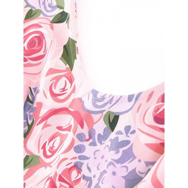 Floral Print Sleeveless Women's Skater Dress