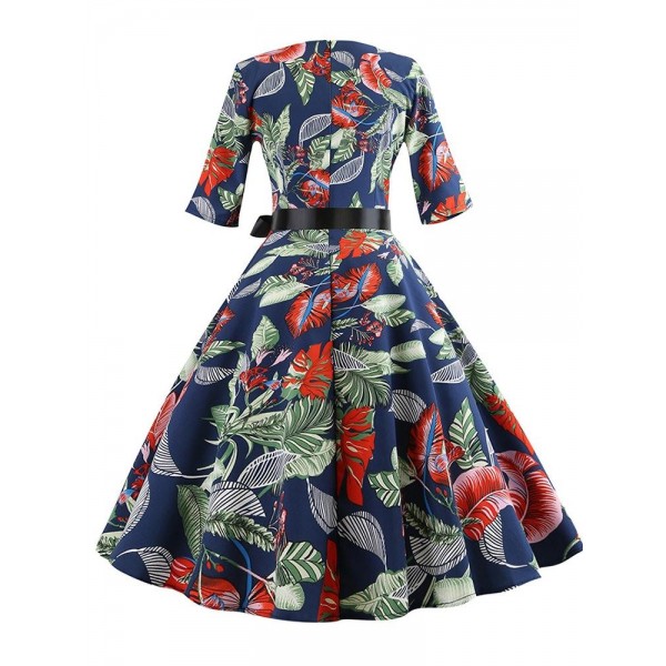 Floral  Hepburn Skater Dress