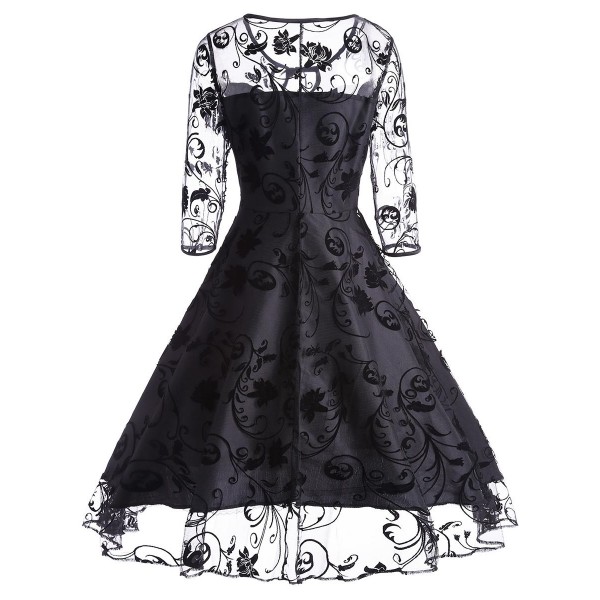 Floral Printing A-Line Skater Dress