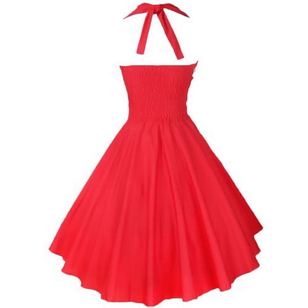 Mid-Waist Bowknot Backless Skater Dress