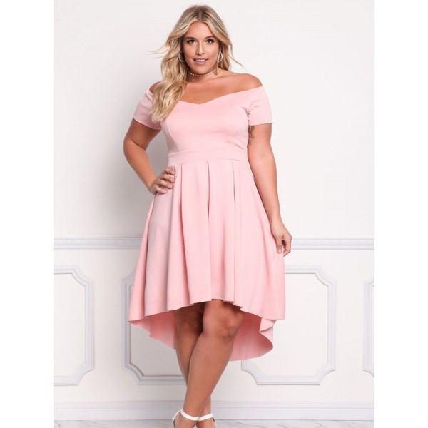 Mid-Calf Circle Hem Skater Dress