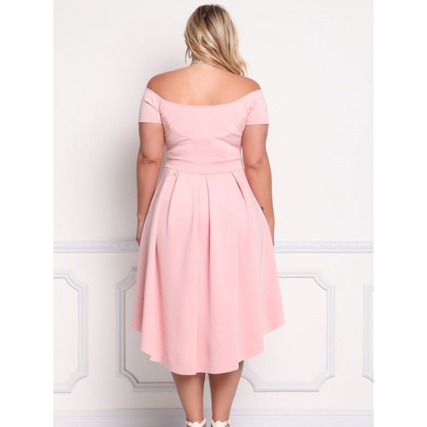 Mid-Calf Circle Hem Skater Dress