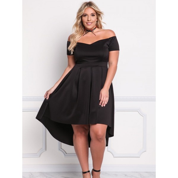 Mid-Calf Circle Hem Skater Dress