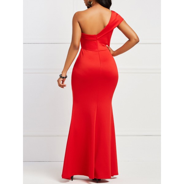 One Shoulder Bodycon Maxi Dress