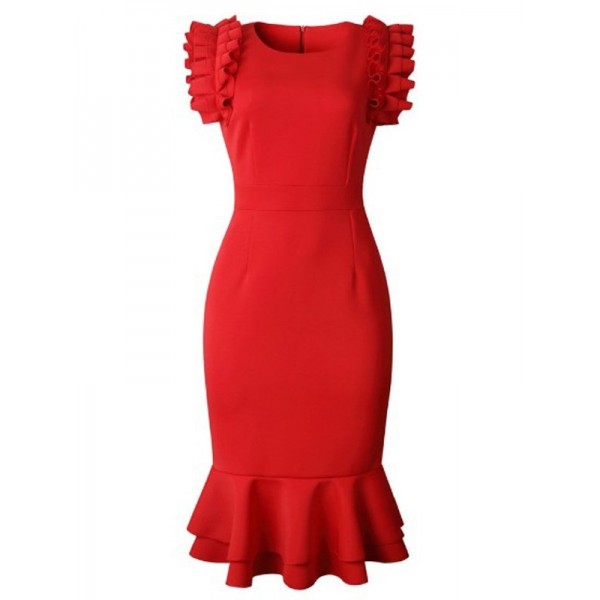 Ankle-Length Bowknot Sleeveless Sheath Pullover Dresses