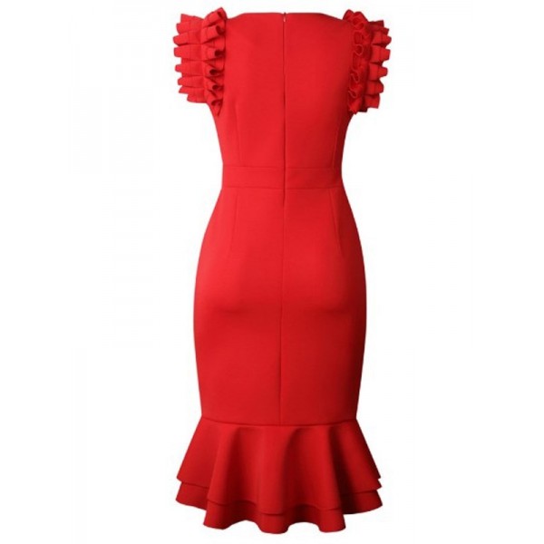 Ankle-Length Bowknot Sleeveless Sheath Pullover Dresses