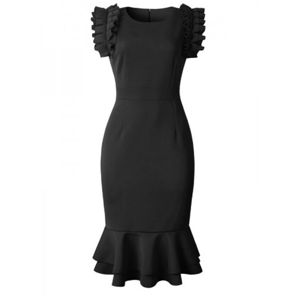 Ankle-Length Bowknot Sleeveless Sheath Pullover Dresses